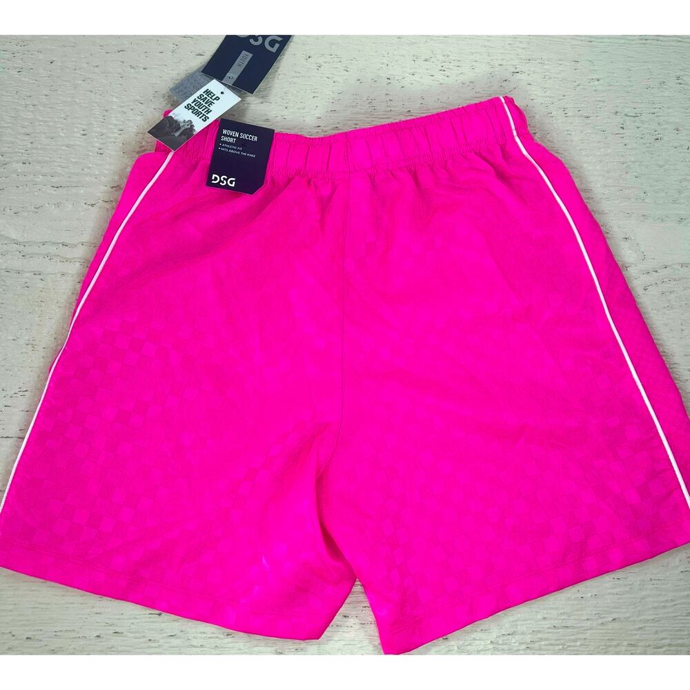 Youth Boys Medium Pink Woven Soccer Shorts | Athletic Fit | Above Knee | NEW!!!!